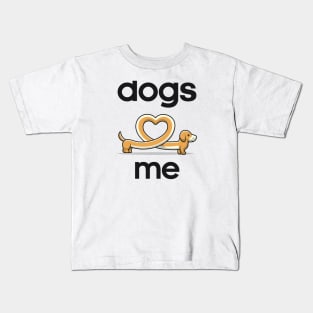 Dogs Love Me Kids T-Shirt